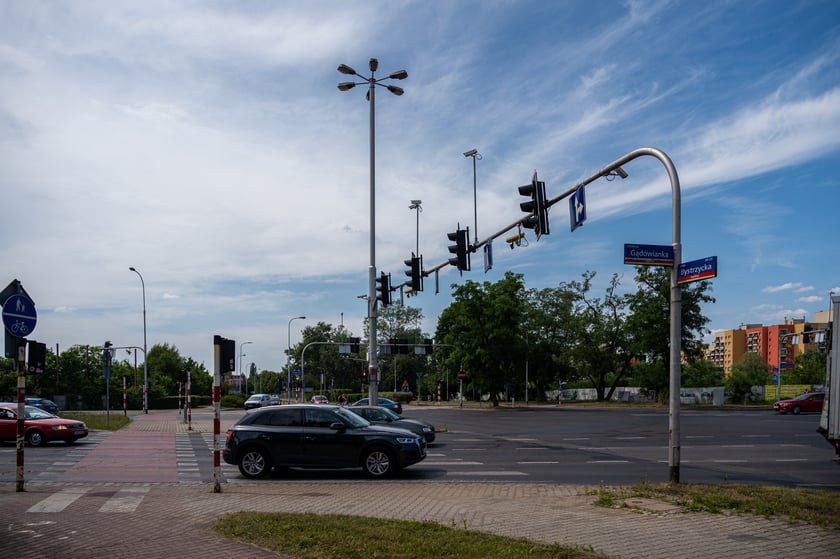 Skrzyżowanie ul. Na Ostatnim Groszu/ Bystrzycka/ Gądowianka.